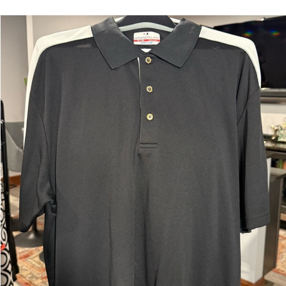 Grand Slam Black Polo Shirt Classic Style